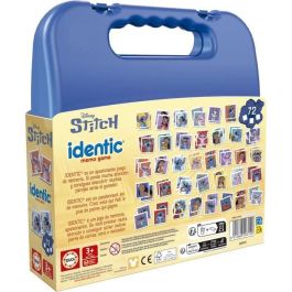 Educa Juego de Cartas Identic Stitch, para 1 Jugador, Incluye 72 Cartas de Plástico y Cartón, Edad Recomendada 3+ Años