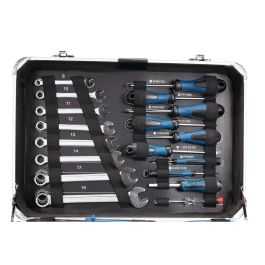 Scheppach TB150 Maletín de Herramientas Metálico 101 Piezas Cromo Vanadio para Bricolaje y Reparaciones del Hogar Scheppach TB150 Maletín de Herramientas Metálico 101 Piezas Cromo Vanadio para Bricolaje y Reparaciones del Hogar