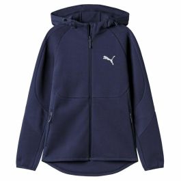 Sudadera con Capucha y Cremallera Hombre Puma Evostripe Full-Zip Azul marino