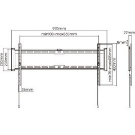 Stell SHO 7210 Soporte de TV Fijo SLIM de Acero