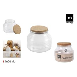 Tarro de vidrio con tapón de corcho 1600 ml - La Mediterranea (8 Unidades) Precio: 30.79000001. SKU: B1K8BYCBED