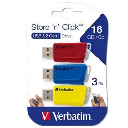 Verbatim Pendrive Store´N´Click 16GB USB 3.2 con Ranura para Colgar Colores Surtidos - Multipack 3 Unidades Precio: 15.94999978. SKU: S8419709