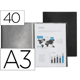 Liderpapel Carpeta Escaparate Polipropileno DIN A3 Negro Opaco con 40 Fundas Precio: 10.89. SKU: B19BFR9GPK