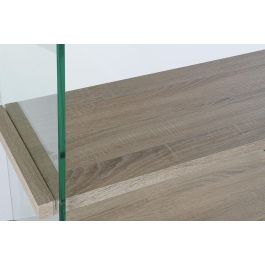 DKD Home Decor Green house 21 Estanteria Moderno Natural Transparente Cristal y MDF 90 x 35 x 180 cm