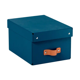 Leitz Caja de Almacenaje Pequeña de Cartón Azul con Asa de Piel, Pack de 2 Unidades, 7 Litros de Capacidad, 83x232x302 mm Precio: 26.98999985. SKU: B1A69GH9NY
