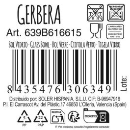 La Mediterranea Bol Snacks Colores Gerbera 14 cm de diámetro (48 Unidades)