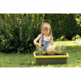 Smoby SMO810915 Jardinera Infantil Edén 20L, Incluye Pala, Rastrillo, Planta y 4 Señales