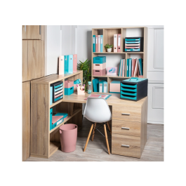 Exacompta Fichero Cajones Sobremesa Skandi DIN A4+ Polipropileno Reciclado 6 Cajones Colores Surtidos