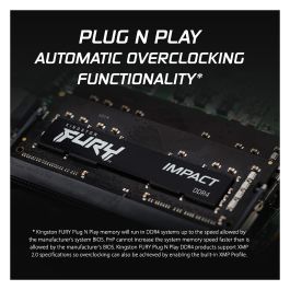 Kingston Memoria RAM FURY Impact 32GB DDR4 3200MHz CL20 SODIMM para Portátil