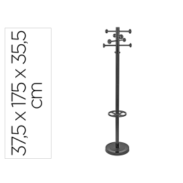 Maul Perchero Metálico 390x1750x390 mm, Negro, 8 Ganchos para Abrigos y Soporte para Paraguas Precio: 86.79000033. SKU: B1GPSRKF5X