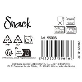 La Mediterranea Bol Snack Ø12x6 cm 280 ml (72 Unidades)