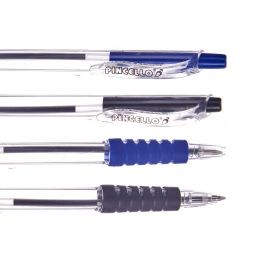Set 4 Bolígrafos Pulsador Surtidos Pincello - Azul, Negro, 8x21x2.5 cm (24 Unidades) Set 4 Bolígrafos Pulsador Surtidos Pincello - Azul, Negro, 8x21x2.5 cm (24 Unidades)