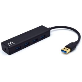 Ewent EW1136 Hub USB 4 Puertos USB 3.1 Gen1 (USB 3.0) con Cable 15 cm, Negro, Compatible con Windows y Mac Precio: 13.50000025. SKU: S0212948
