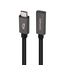 Cable Alargador USB-C NANOCABLE 10.01.4400 Negro 50 cm