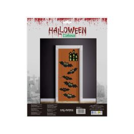 Set Decorativo De Puerta Murciélagos y Castillo Halloween 7 Piezas