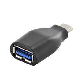 Ewent EW-100518-000-N-P Adaptador de Género USB 3.1 Type C Macho a Type A Hembra, 5 Gbps, Negro