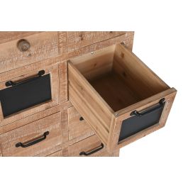 DKD Home Decor Cajonera Cottage Natural Negro Madera Metal 110 x 40 x 92.5 cm 16 Cajones