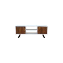 Mueble de TV DKD Home Decor Blanco 135 x 35 x 40 cm Metal Madera de mango