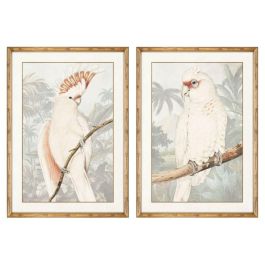 Cuadro Tropical DKD Home Decor Blanco Gris 3 x 70 x 50 cm (2 Unidades) Precio: 101.50000058. SKU: S3018213