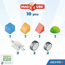 Geomag Magicube 308 Bloques Magnéticos - 10 piezas - Vehículos - Plástico reciclado