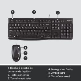 LOGITECH TECLADO + RATON MK120 optico usb 2.0 negro LOGITECH TECLADO + RATON MK120 optico usb 2.0 negro