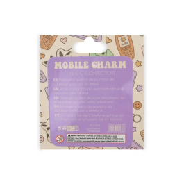 Wondee Charm Funny Protegepuertos Móvil con Colgante Floral Blanco para Tipo-C - Protección Contra Polvo y Decoración para Smartphone
