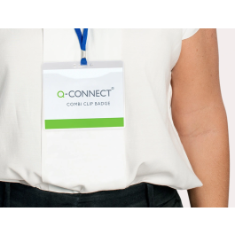Q-connect Identificador con cordón plano azul A6 154x127 mm Apertura Superior