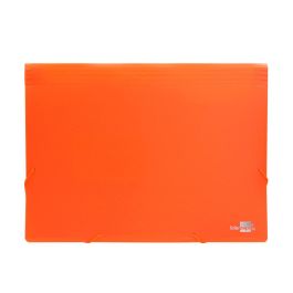 Carpeta Liderpapel Clasificador Fuelle Polipropileno Din A4 Naranja Fluor Opaco 13 Departamentos