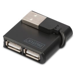 Digitus Hub USB 2.0 de 4 Puertos, Negro