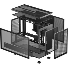 DeepCool CH260 Micro Torre PC Negra para Placas micro ATX, Mini-ATX, Mini-ITX con Ventana Lateral