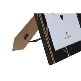 DKD Home Decor Marco Foto 20X25 Moderno Negro Dorado MDF Metal 30.8 x 25.8 cm (6 Unidades)