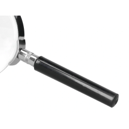 Q-connect Lupa Cristal Aro Metálico Mango Plástico Negro 75 mm 3 Aumentos