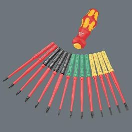 Wera 05006640001 Juego Destornilladores Kraftform Kompakt Turbo i 1 TIE, 16 piezas, con funda de transporte
