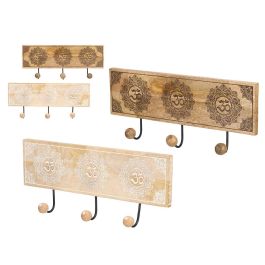 Percha Triple Bolas Om Giftdecor - Madera y Metal 38x16x5 cm - Colores Surtidos (6 Unidades) Precio: 33.94999971. SKU: B1AEAFQGJG