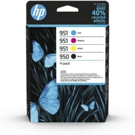 HP Cartuchos de Tinta Negro, Cyan, Magenta, Amarillo Nº 950 + 951 Pack 4 Unidades para Officejet Pro 250, 270, 8100, 8600 Series Precio: 122.49999949. SKU: S55078456