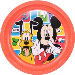 Licensing Plato PP Fácil Mickey CZ11382 Disney Apto para Niños 4 Años Plástico Reciclable Libre BPA Resistente Caídas 21.5 cm