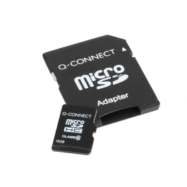 Q-connect Memoria Micro SD Flash 16 GB Clase 6 con Adaptador