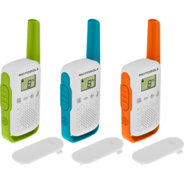 Motorola Walkie Talkie PMR446 Triple Pack - Alcance 4 km, 16 Canales, Pantalla Retroiluminada, 18h Autonomía Precio: 47.49999958. SKU: S6502677