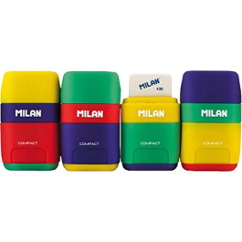 Milan Sacapuntas y Goma de Borrar 2 Usos Compact Mix con Depósito Plástico Colores Surtidos Precio: 2.9912652. SKU: B197VXZ8QZ