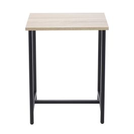 Inde Mesita Auxiliar Madera y Metal Black Moblekit, 40 x 30 x 50 cm (4 Unidades)