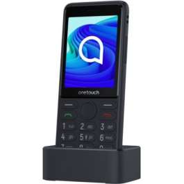 TCL One Touch 4042S T312D1-3ALCA112 Teléfono Móvil 4G para Mayores, Pantalla 2.8", Botón SOS, Batería 1500 mAh, Gris Oscuro