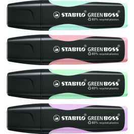 Stabilo Estuche Wallet 4 Green Boss Colores Pastel Surtidos 6070/4-2 Lila, Menta, Rosa, Turquesa, Punta Cincel, Trazo 2-5mm Precio: 11.49999972. SKU: B1EQS4FS3H