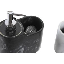 DKD Home Decor Dosificador Blanco Negro Resina ABS 8 x 18.2 x 15.5 cm (4 Unidades)