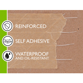 Q-connect Cinta Adhesiva Kraft Reforzado para Embalaje 50 mt x 50 mm