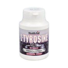 Health Aid L-Tirosina 60 Comprimidos para Optimizar Ánimo, Concentración y Función Tiroidea. Con Vitamina B6. Apto para Vegetarianos. Precio: 22.8900001. SKU: B15ZN7W9FS
