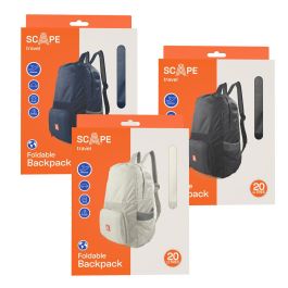 Scape Travel mochila plegables 20L (azul, negro, gris)