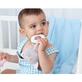 KioKids Mordedor Peluche Gatito Rosa con Silicona para Bebés +3 Meses - Alivia Dentición y Masajea Encías Colección Dolci Amici