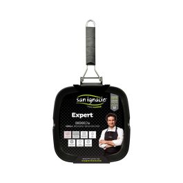 Sarten asador de aluminio prensado ind expert 24 x 24 x 3,7 cm Sarten asador de aluminio prensado ind expert 24 x 24 x 3,7 cm