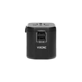ORNO Adaptador de Viaje Universal GOWORLD TA-6 con 2 Puertos USB, Compatible con Múltiples Enchufes Internacionales