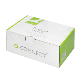 Q-connect Encuadernador Fastener D-Clips Plástico Rojo Caja de 100 Unidades